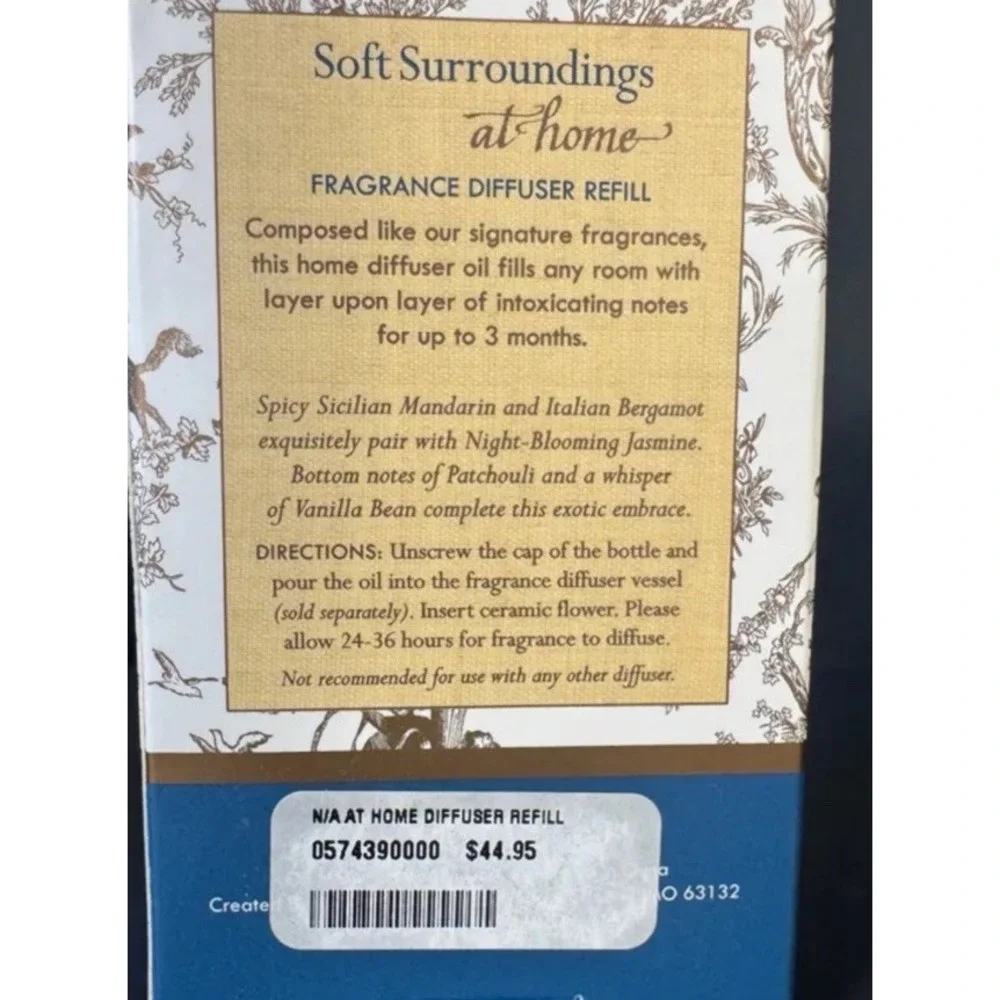 2 NIB Soft Surroundings At Home Fragrance Reed Diffuser Refill 5.07oz Rare NOS